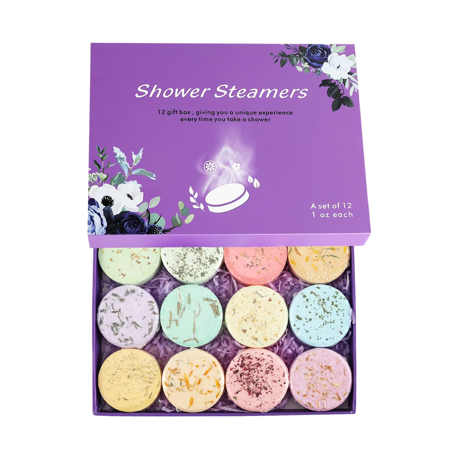 Parowar pod prysznic, aromaterapia, 12 sztuk, 4,8 cm, do domowego spa, prysznica, relaksujący zapach, do użytku w łazience, aromaterapii, wellness, prezent