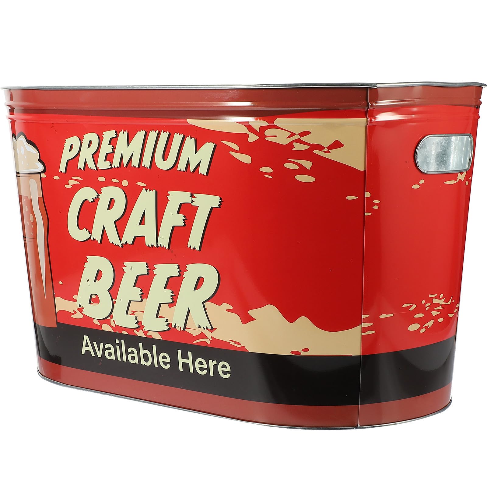 Secchiello Termico per Ghiaccio Oktoberfest Decor Ferro Rosso