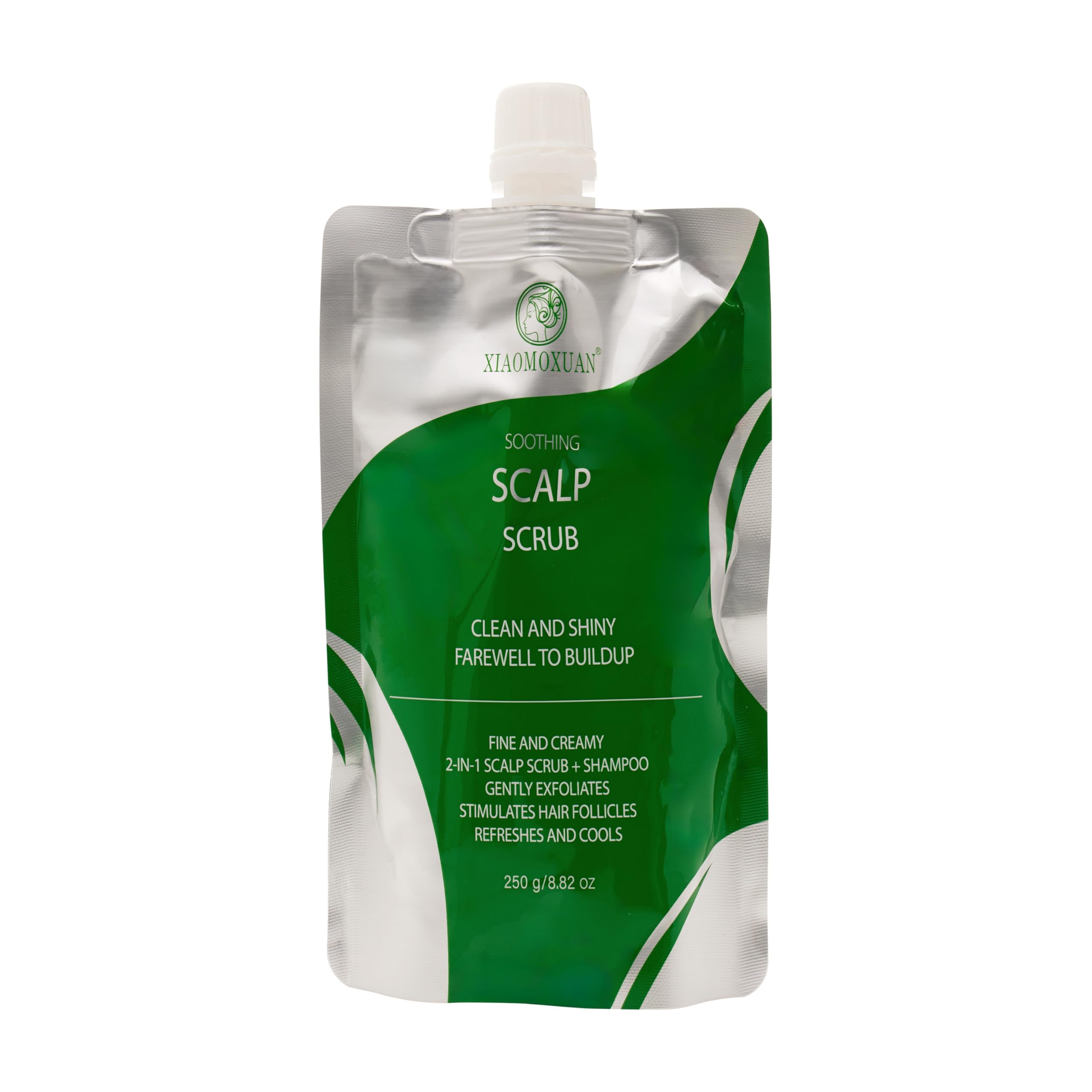 Scalp Scrub Exfoliating Shampoo 250-ml - Cleansing Shampoo Hair and Scalp Build-Up Remover Treatment for All Hair Types