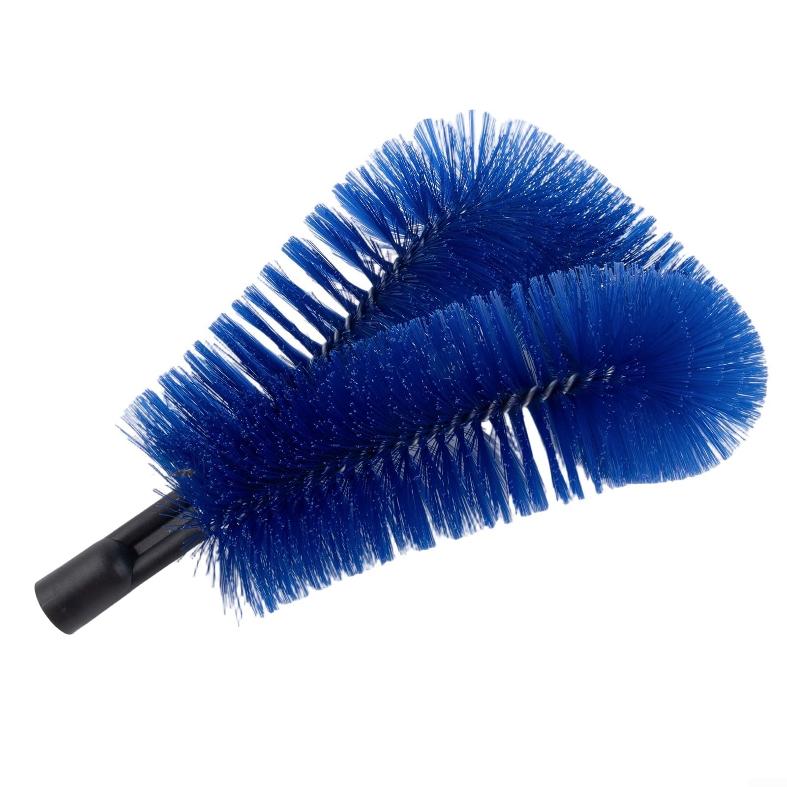Cepillo telescópico de acero inoxidable para polvo de techo, mango ajustable de 0,9 a 3 m, cabeza de 35,6 cm de ancho, ideal para quitar el polvo de telarañas, limpieza al aire libre (A)