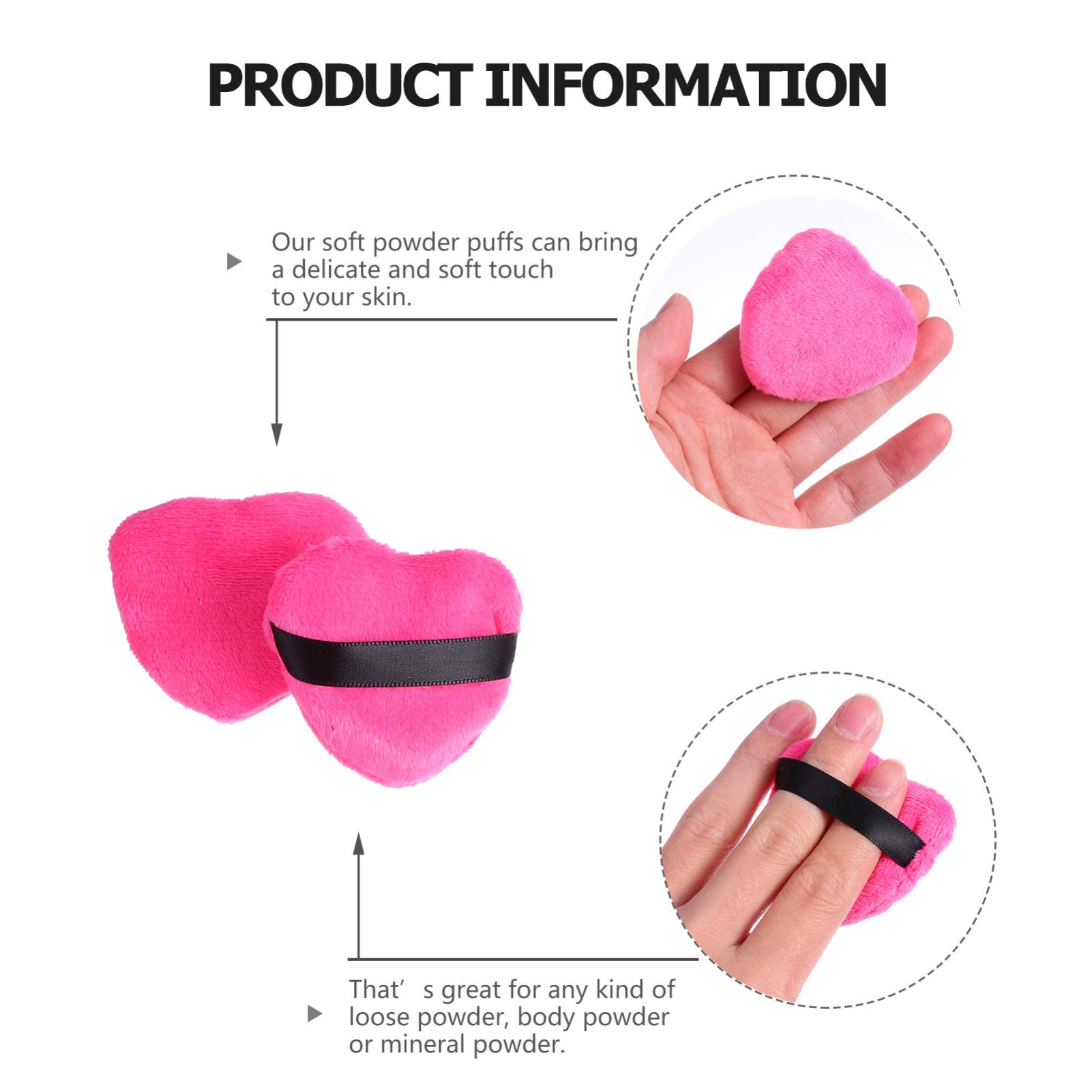 MAGICLULU 3 Set Di Eleganti Ciprie Sciolte Con Design A Cuore Per Le Donne Per Risparmiare 8 Pezzi * 3