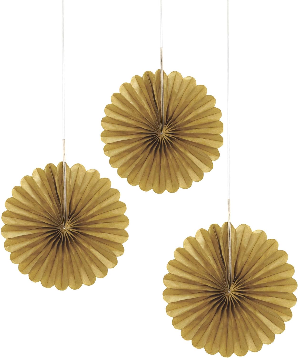 Unique Industries, Mini Tissue Paper Fan Decorations, 6 Inches, Party Supplies - Mint, Pack of 3: Home & Kitchen