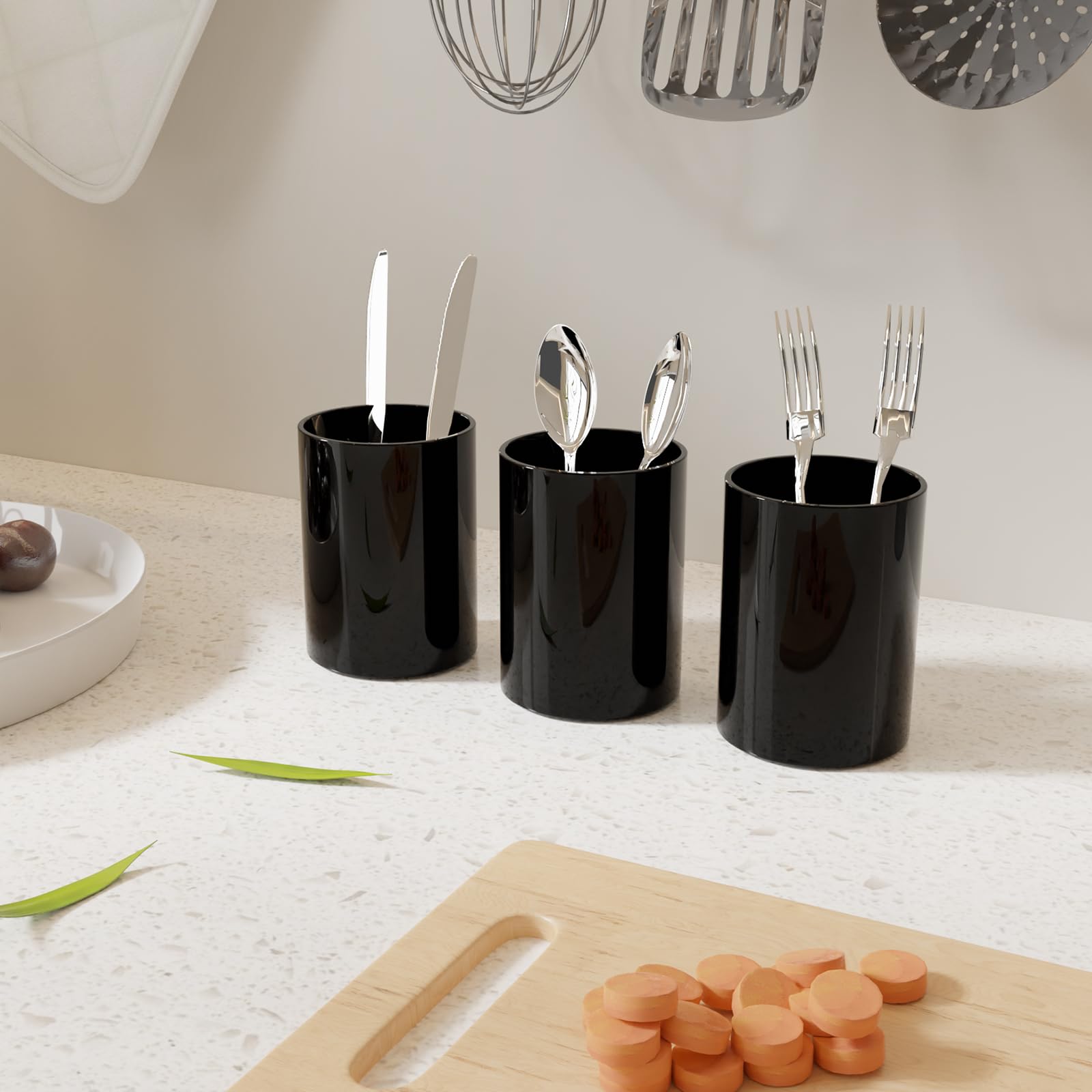 Ameceres Paquete De 4 Soportes De Malla De Alambre Para Lápices, Vasos De Metal, Estuche Organizador De Bolígrafos, Tarro Negro Para Oficina Y Hogar (plateado