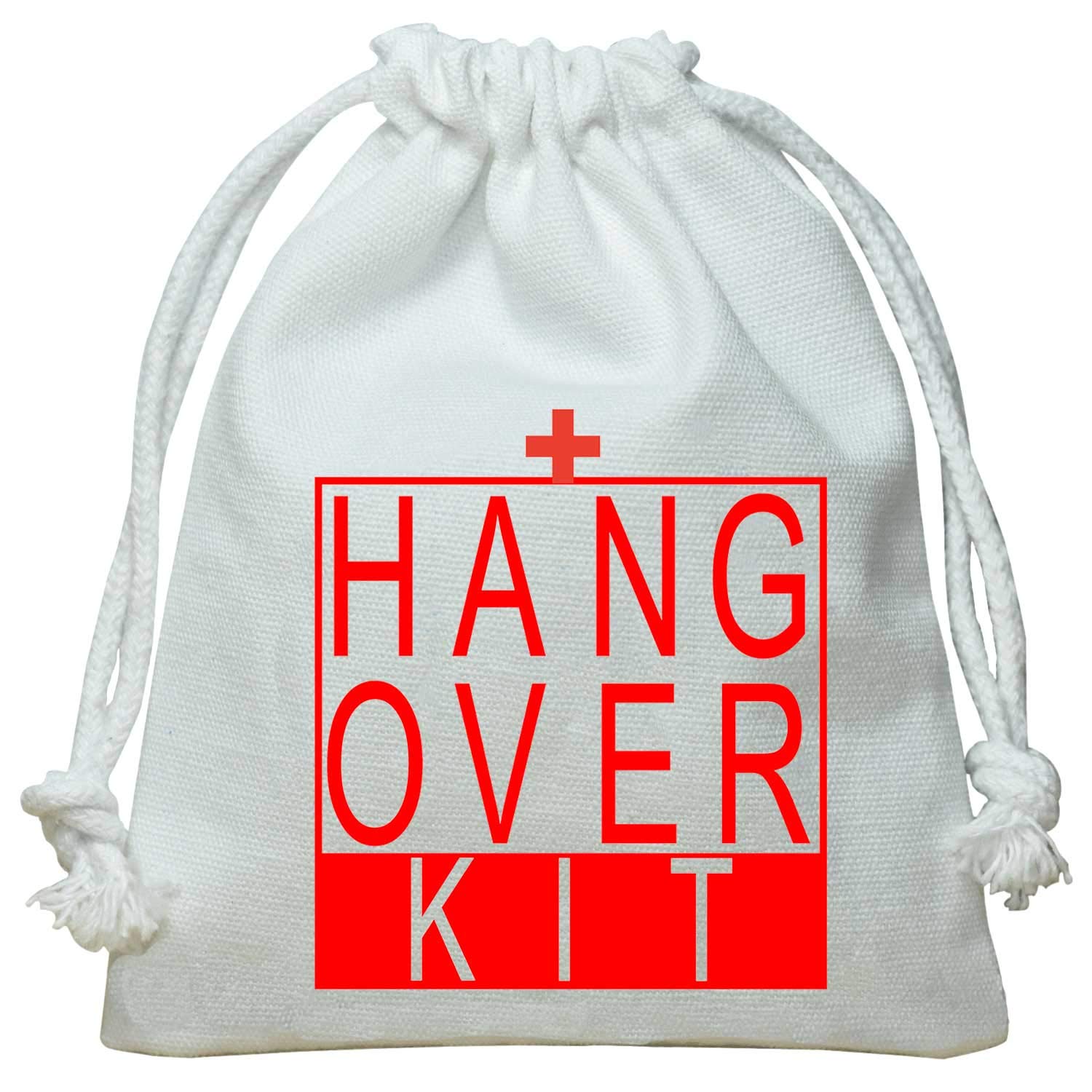 Pack of 3 Kits - Personalize with Name - Poly Canvas Material Hangover Pouches - 8 * 6 Inches - Empty Bags - Mom's Charm - Hangover Plus