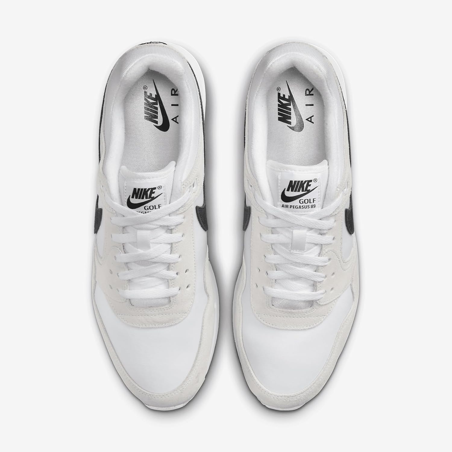 Top-down view of the Nike Air Pegasus '89 G Golf Shoes, showing the lacing system.