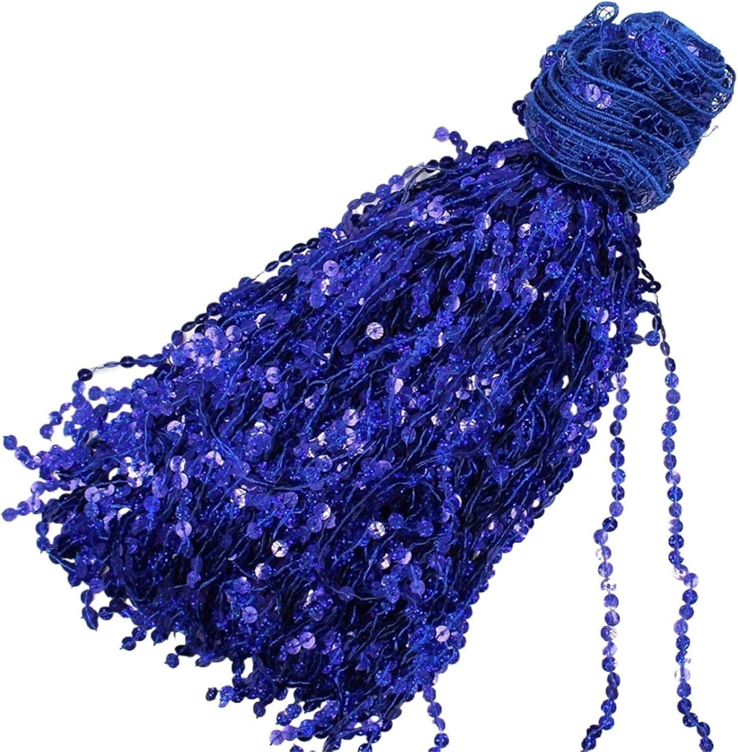 Dentelle à franges pailletées 7 pouces tissu costume danse et fetes