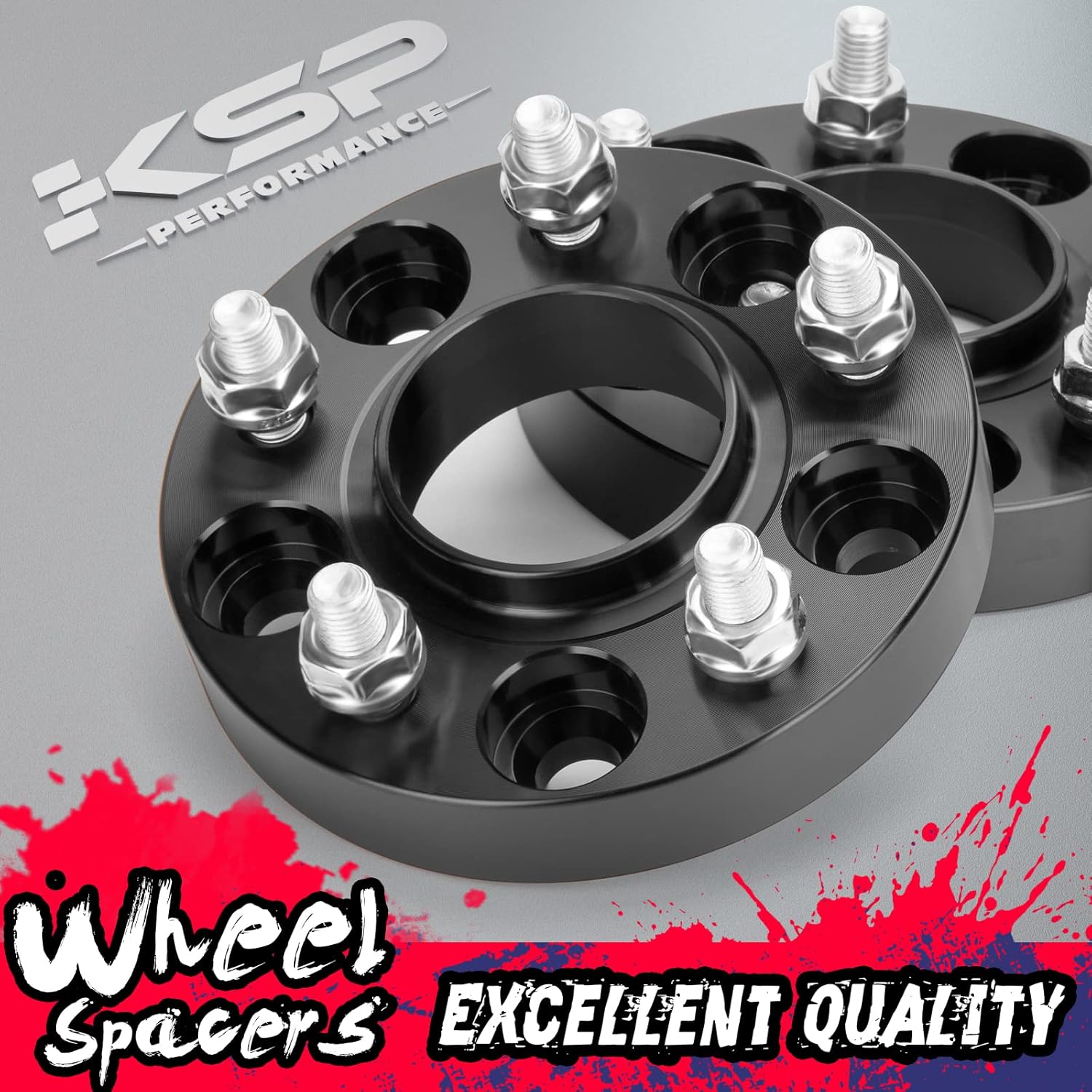 KSP 5X4.5 Compass Wheel Spacer, 1"(25mm) Tire Spacers Compatible with Je/ep Patriot Ford Fusion Escape 5 Lug Wheel, 5x114.3 to 5x114.3 with M12x1.5 Thread 67.1mm Hub Bore Forged Spacer fit Mazda CX-5