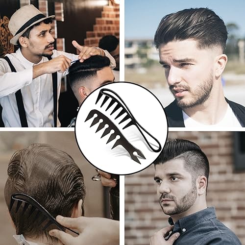 Miniatura 6 de 2 peines de dientes anchos para hombre, peine de dientes grandes para cabello ondulado, peine de dientes anchos para cabello ondulado, peine de