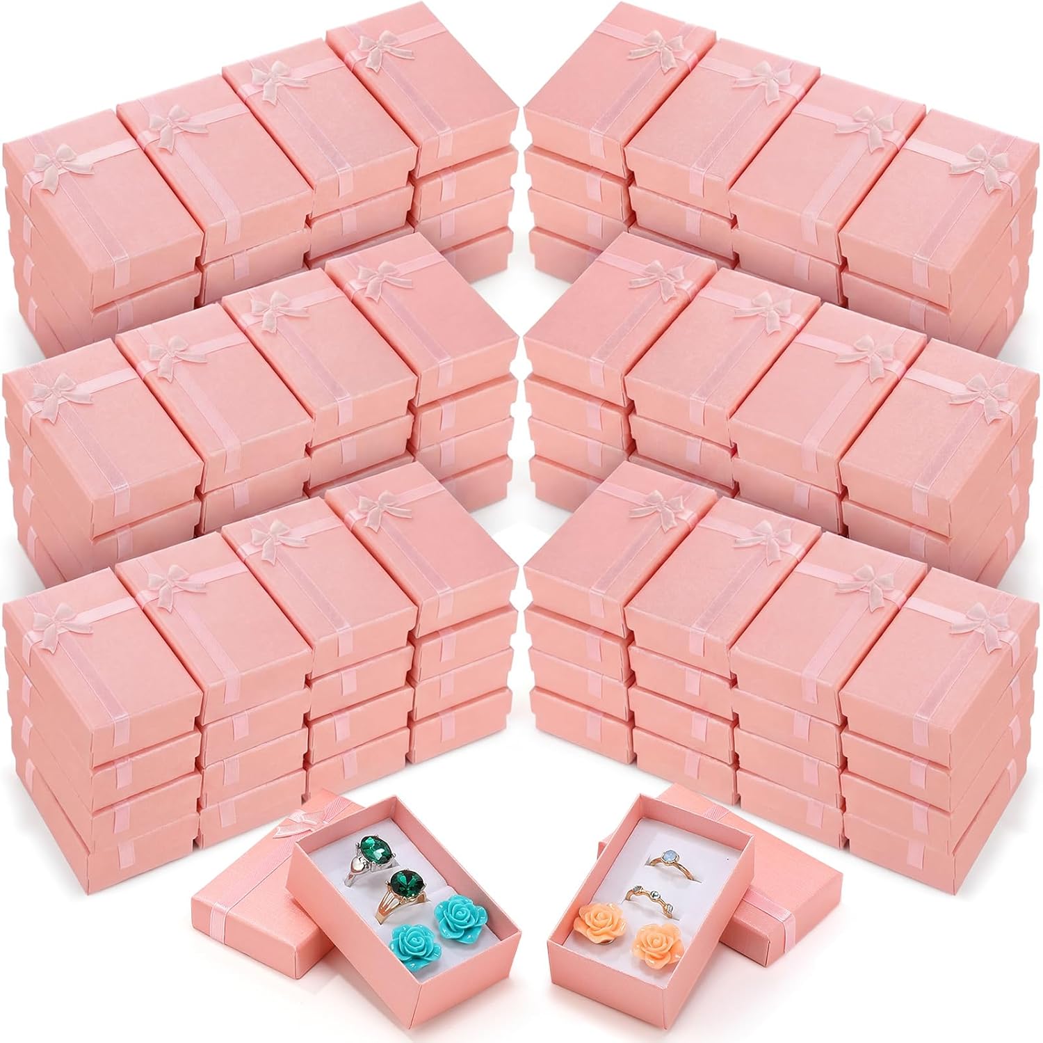 Ecally Small Cardboard Jewelry Gift Boxes 2 x 3.1 x 1.1 Inches Earring Boxes for Jewelry Gift Rings Earring Necklaces