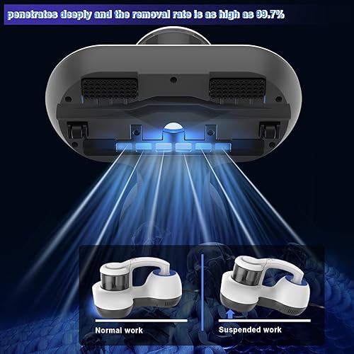 Miniatura 2 de Aspirador de cama, aspiradora de colchón UV, potente succión de 12 KPa con HEPA, limpiador de colchón profundo de mano para cama, colchones