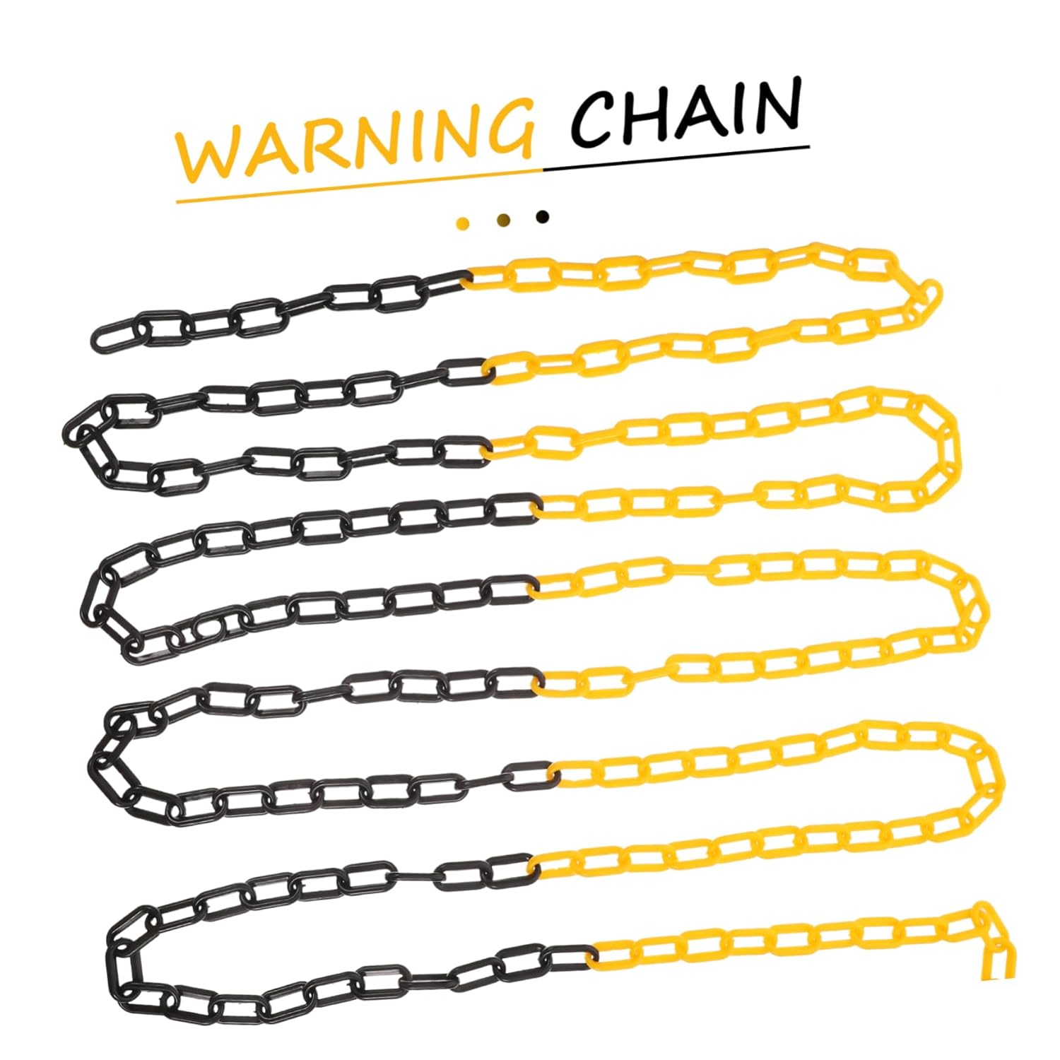 CHILDWEET 25m Caution Chain Link Door Chain Link Safety Hook Barrier Driveway Deterrents