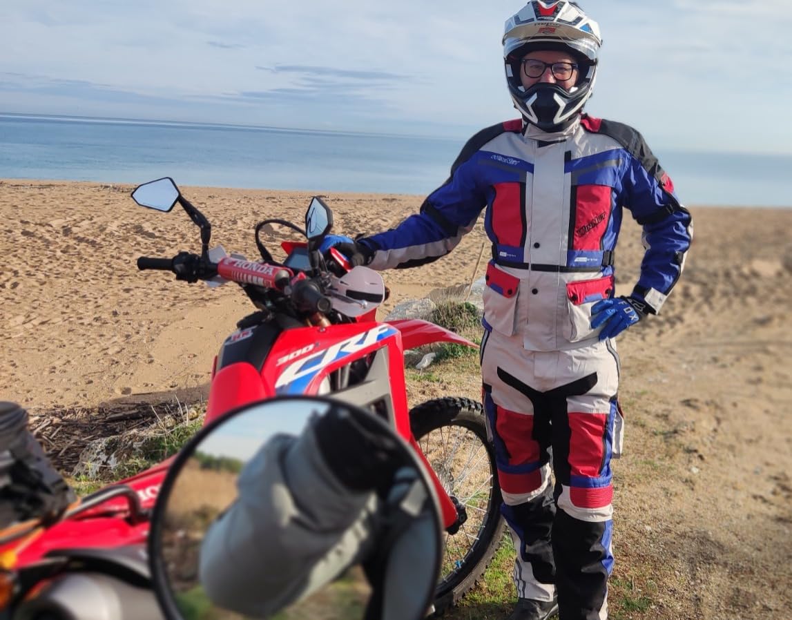 WinNet Completo tuta moto in cordura giacca e pantaloni per turismo