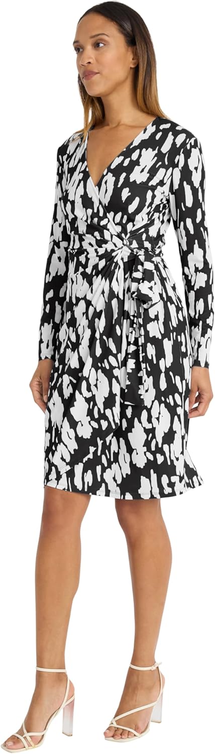 Maggy London ドレスWrap V-neck Long Sleeve Knee-length Dressレディース