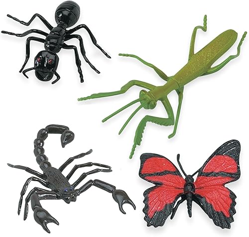 Miniatura 7 de 14 figurines de juguete Safari Ltd Toob, incluye oruga, libélula, ciempiés, grasshopper, diseño de catarina, araña, mariposas, abejas, escorpión,