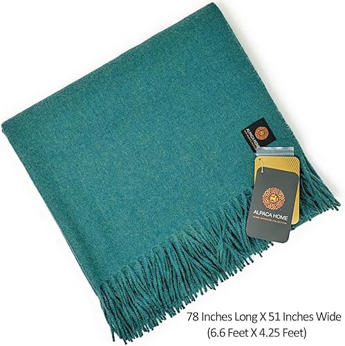 Miniatura 3 de Manta Cityscape  100% pura lana de alpaca bebé  6.6 pies de largo x 4.25 pies de ancho  Ropa de cama hipoalergénica, suave y acogedora (Dublin)