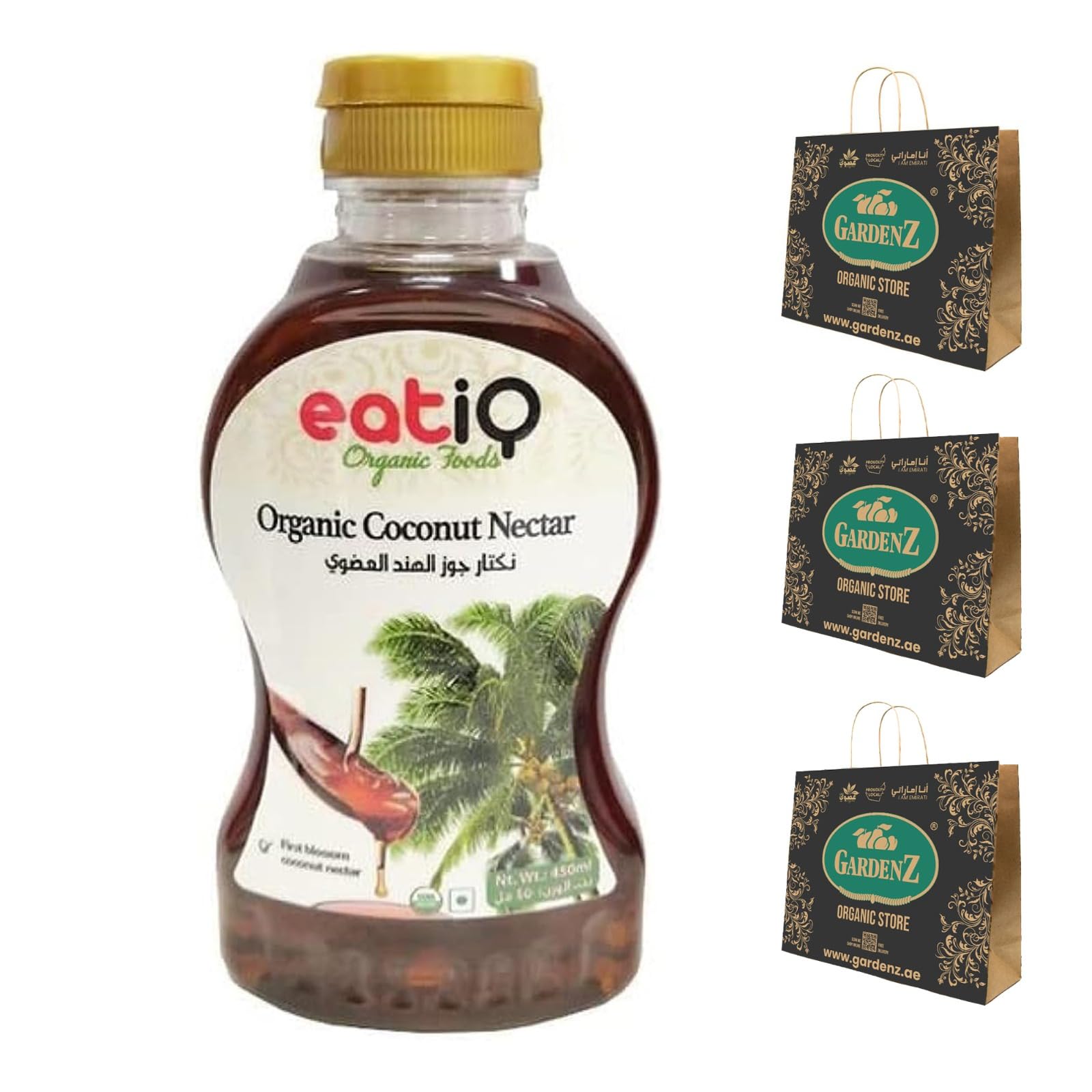GARDENZOrganic Coconut Nectar With Freebie Biodegradable Three Reusable Bags