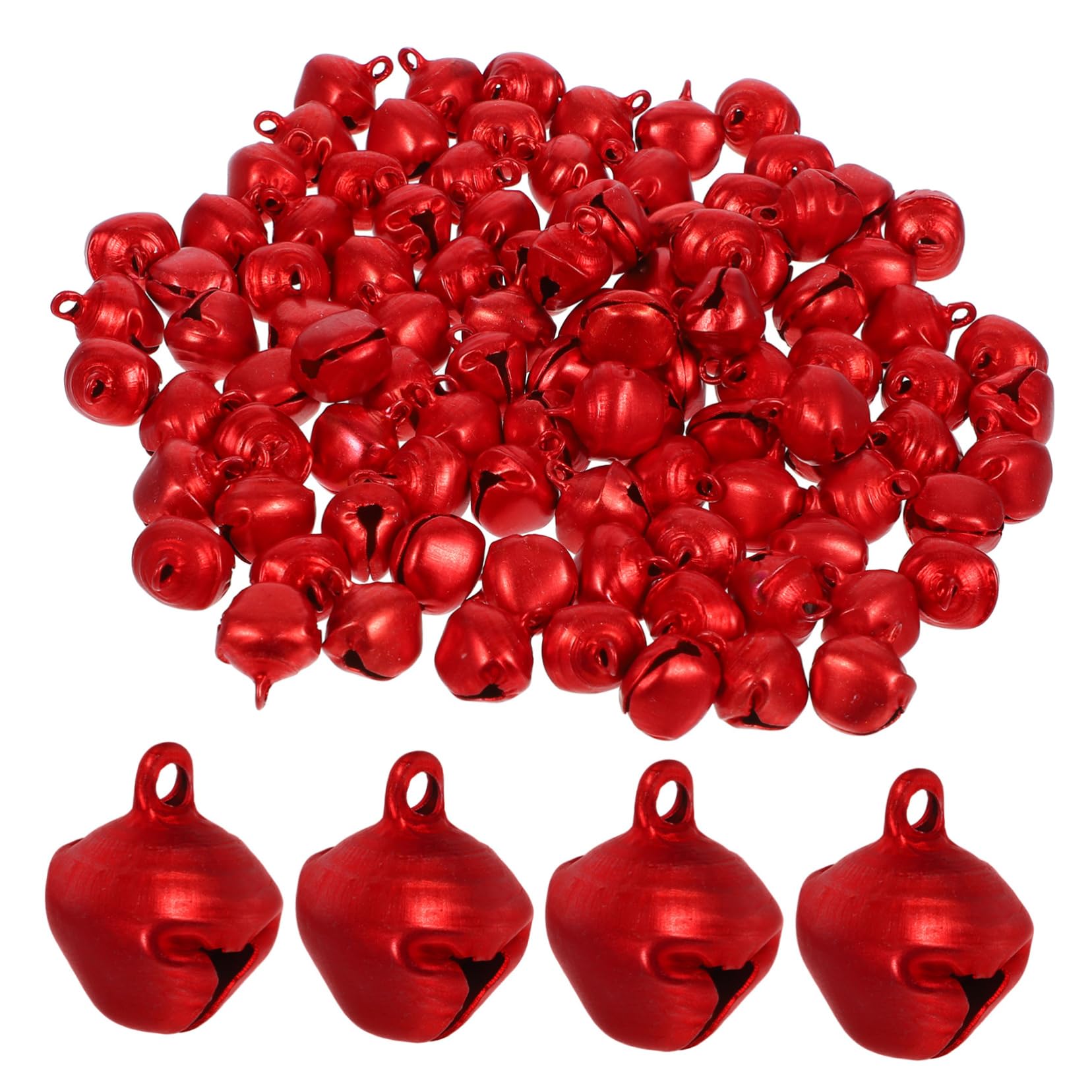 Holibanna Unique DIY Aluminum Bells Craft Bells Christmas Necklaces Bulk Jingle Christmas Decor