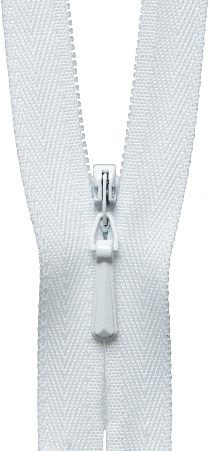 YKK Concealed Zip, 23 cm Length, No. 501 White