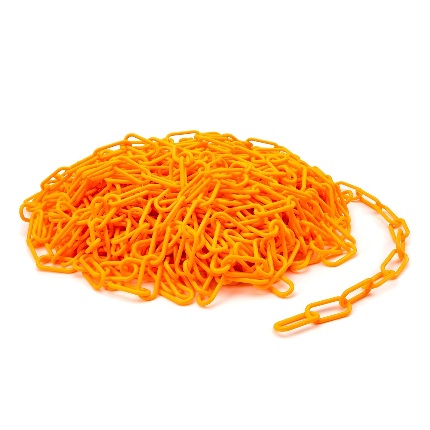Steelman 200-Foot Yellow Plastic Safety Barrier Chain for Construction Site/Garage, Non-Marring/No-Rust Plastic, High-Visibility Yellow