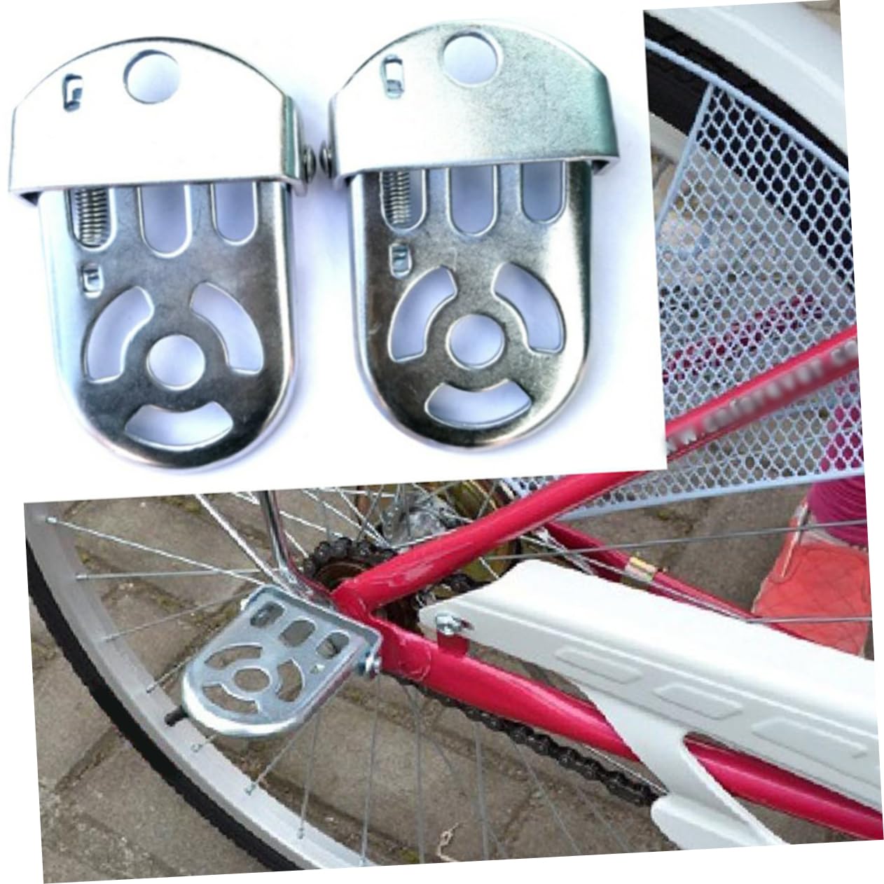 Hemobllo 1 Pair Pedals Footrest Folding Cycling Foldable Bike Footrest Foot Peg