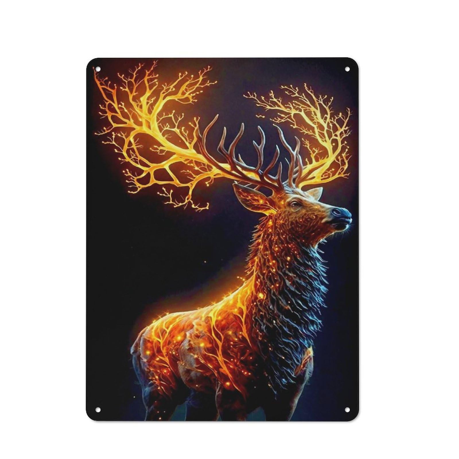 Deer Tin Sign 40x30cm, Garage Style Workshop Wall Decor for Garage, Workshop, Shed Or Utility Room