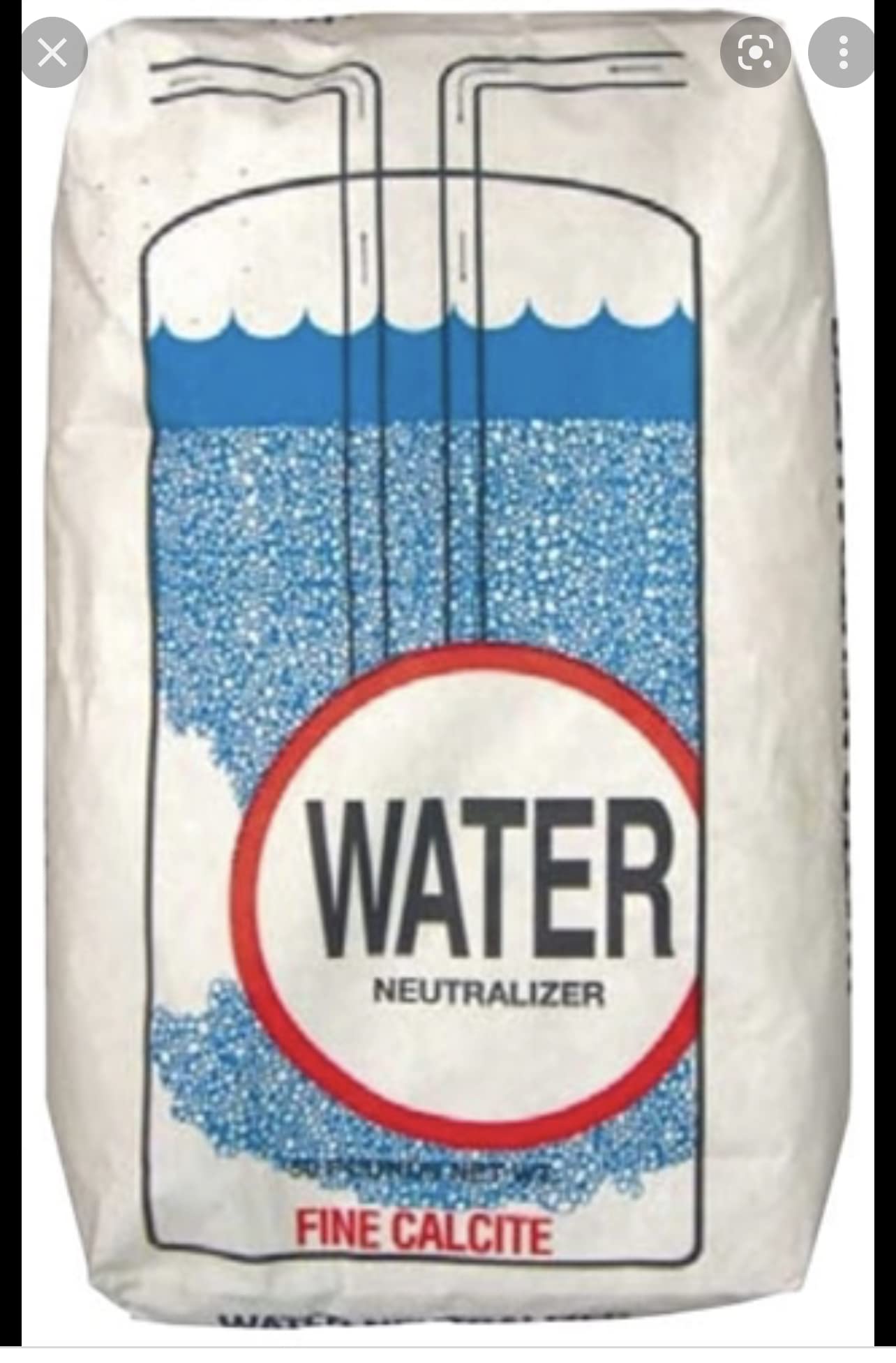 Calcite filter media ph acid neutralizer tanks 1/2 c ft