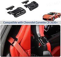 Vista 7 de Guía de repuesto para cinturón de seguridad compatible con Chevrolet Corvette C8 Stingray 2020-2023, clips para cinturón de seguridad de ABS