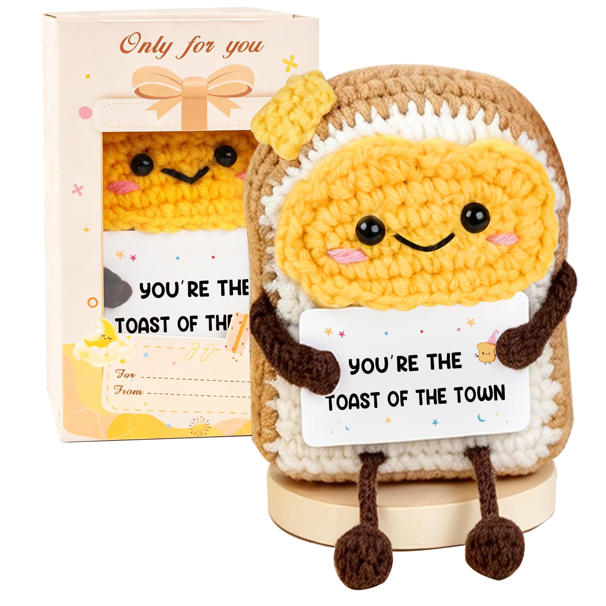 Congratulations Gift - Handmade Crochet Toast, Fun Celebration Keepsake
