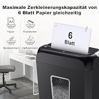 Distrugător de documente Bonsaii C237-B, capacitate 6 coli, nivel de securitate P-4, coș de colectare 13L - 6 coli 2