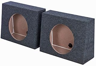 QPower Pack of 2 Single 10-Inch Sealed Subwoofer Boxes, 0.9 Cubic Feet of Airspace Per Box, Solid 5/8-Inch MDF Construction