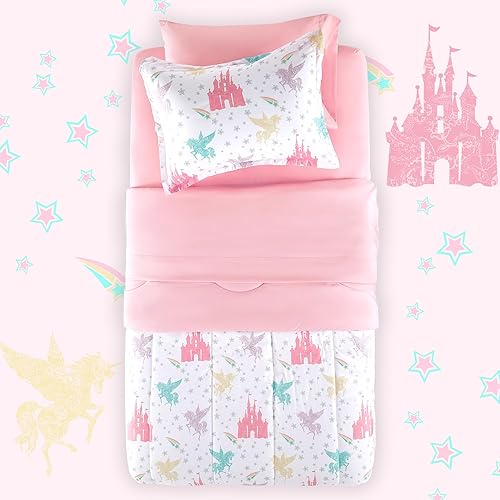 Miniatura 7 de Juegos de edredón tamaño matrimonialqueen para niñas, colección de hotel para todas las estaciones, edredón alternativo acolchado suave y esponjoso,