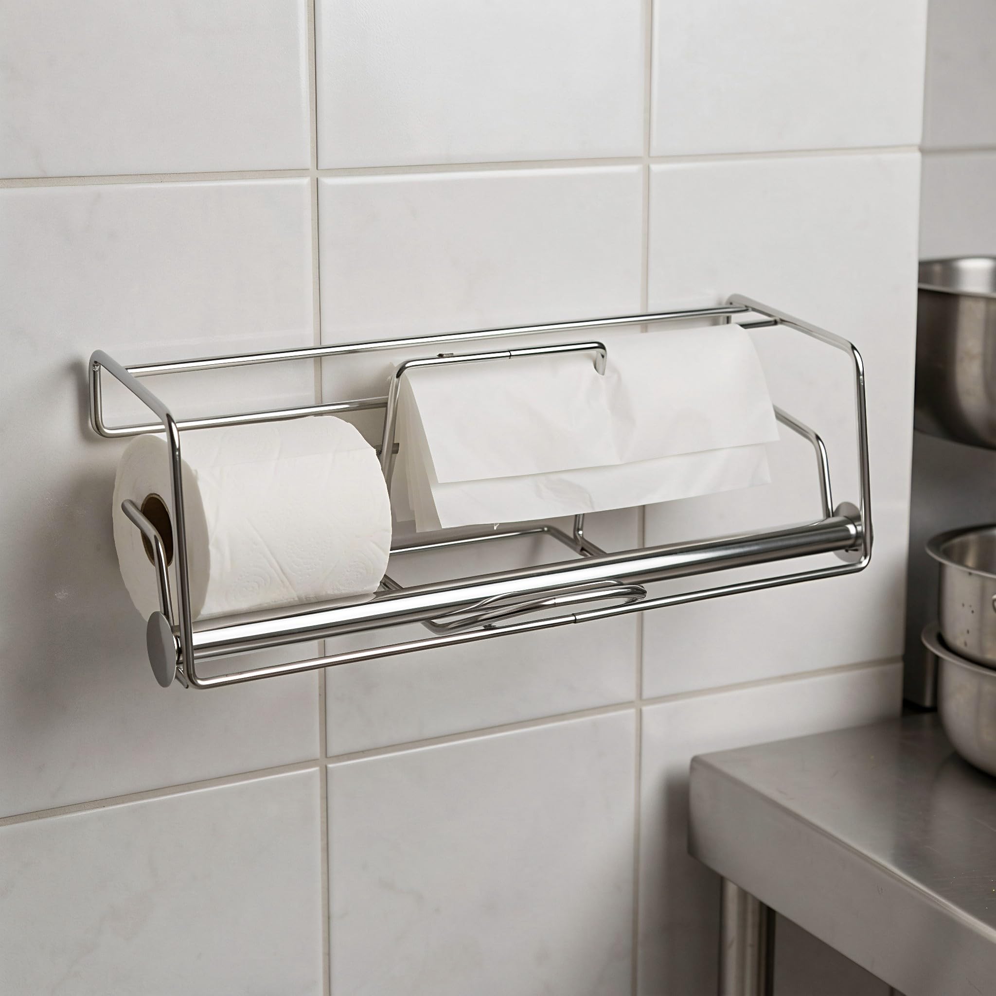 Gatuida Beutelständer aus Edelstahl, Hängender Beutelhalter/Spender