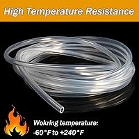 Vista 3 de TOP-VIGOR Tubo de silicona de 1/8 pulgadas de diámetro interior x 5/32 pulgadas de diámetro exterior de 3.28 pies de longitud, tubo de goma