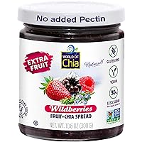 Vista 13 de World of Chia Extra Fruit Spread - Todo natural, sin gluten, vegano, bajo en azúcar, Omega 3, Kosher, verificado sin OMG, fabricado con semillas