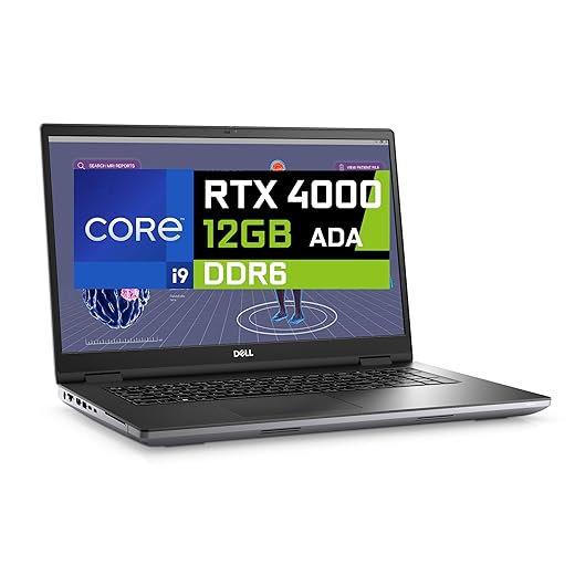 Dell Precision 7780 Mobile Workstation 17.3" FHD Laptop, Intel Core i9-13950HX, 32GB RAM, 512GB NVMe SSD, NVIDIA RTX ADA 4000 12GB, HDMI, USB-C, Wi-Fi, BT - Windows 11 Pro - AI Copilot, Grey