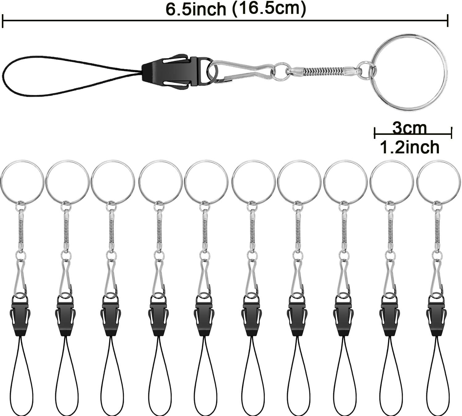 YOUOWO 10 Pcs Lanyards For USB Cell Phone Keys ID Card Badge, Small detachable Lanyard - Image 2