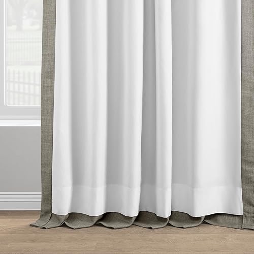 Miniatura 9 de HPD Half Price Drapes Cortinas italianas de lino sintético de 108 pulgadas de largo, cortinas de oscurecimiento de habitación para dormitorio y sala