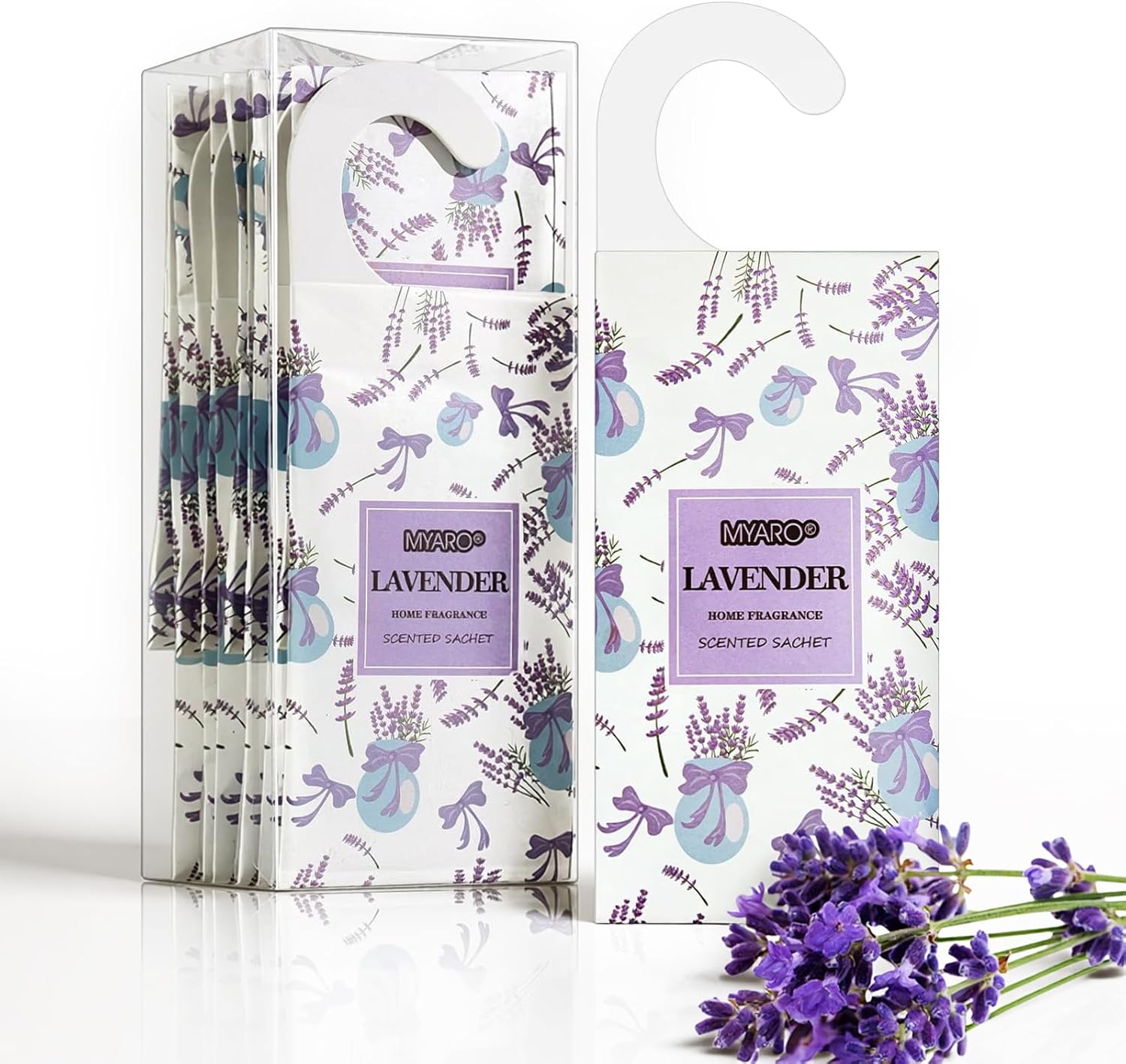 MYARO 12 Sobres Lavanda Ambientador Colgante para Armario