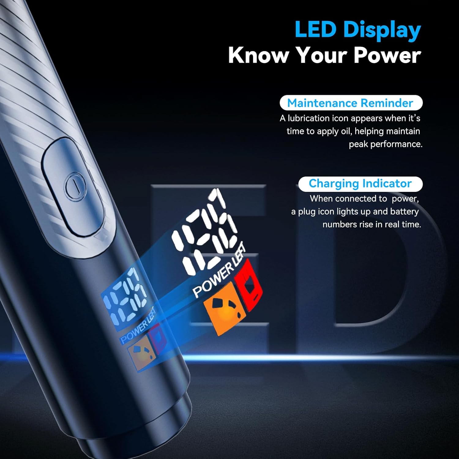 Back Shaver for Men, Mens Back Shaver with Travel Case, LED Display Ultra-Wide 2" T-Shaped Head with Long Handle, Safety Lock, IPX7 Wet/Dry, Multi-Functional Back Trimmer,(Dim Silver)