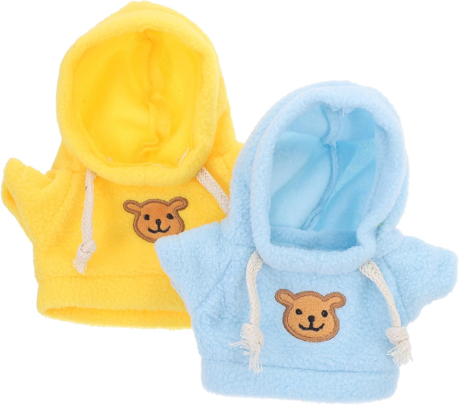 IMIKEYA 2pcs Plush Bear Clothes Mini Bear Doll Clothes Stuffed Hoodies for 8 Inch Plush Toys Dress Up Accessories