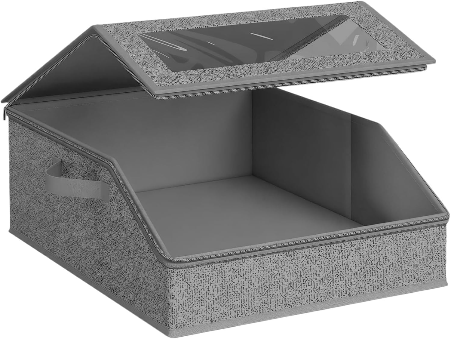 Hat Storage Organizer - Clear Window Container, Thick Cardboard Organizer Box for Family Friends Outfits Bedroom Indoor Home | Store Hats Clothes Scarves Gloves Neatly and Conveniently in Box