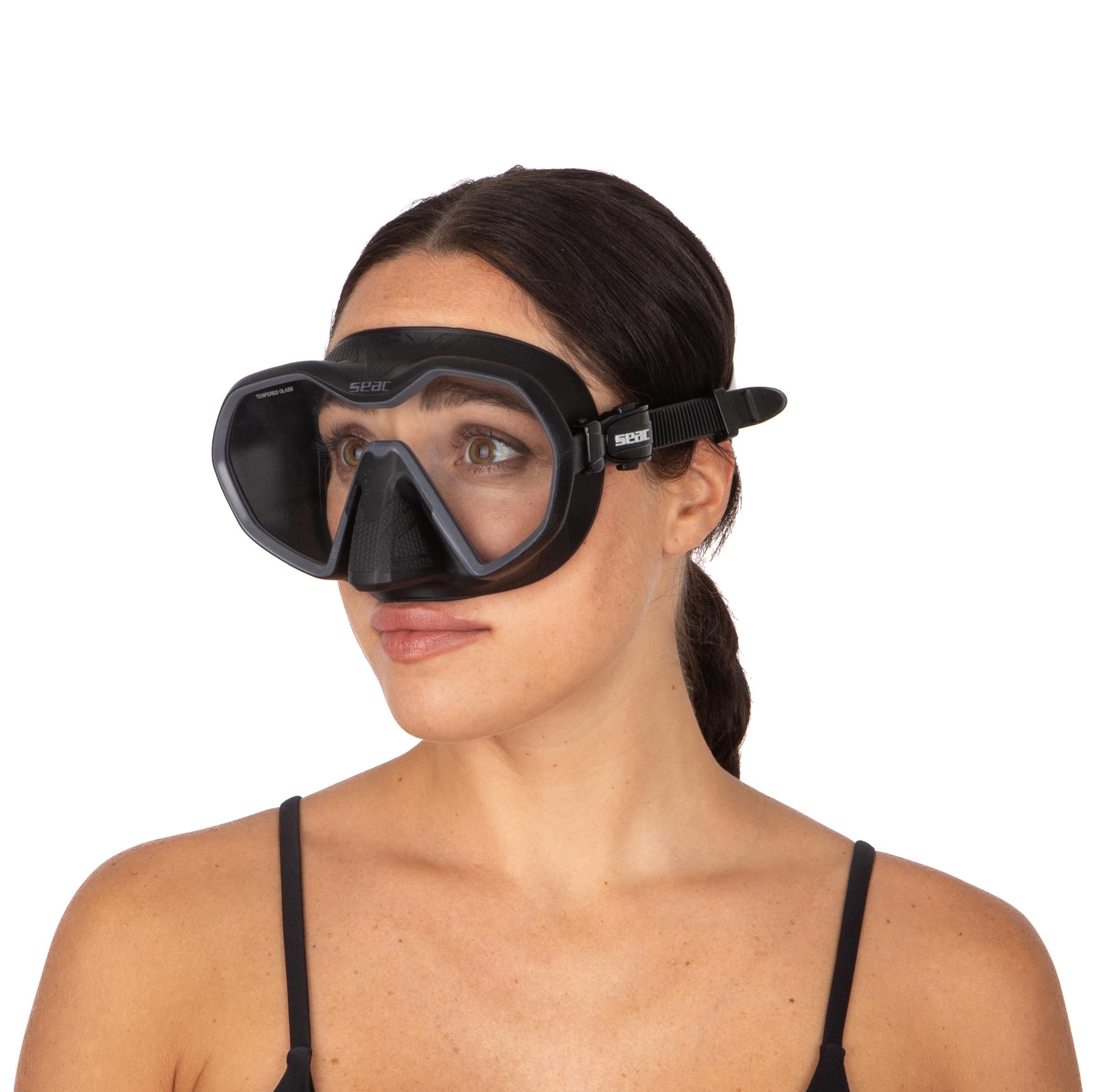 Seac Icona, maschera monolente Made in Italy per la subacquea realizzata con tecnologia frameless e facciale sovrastampato