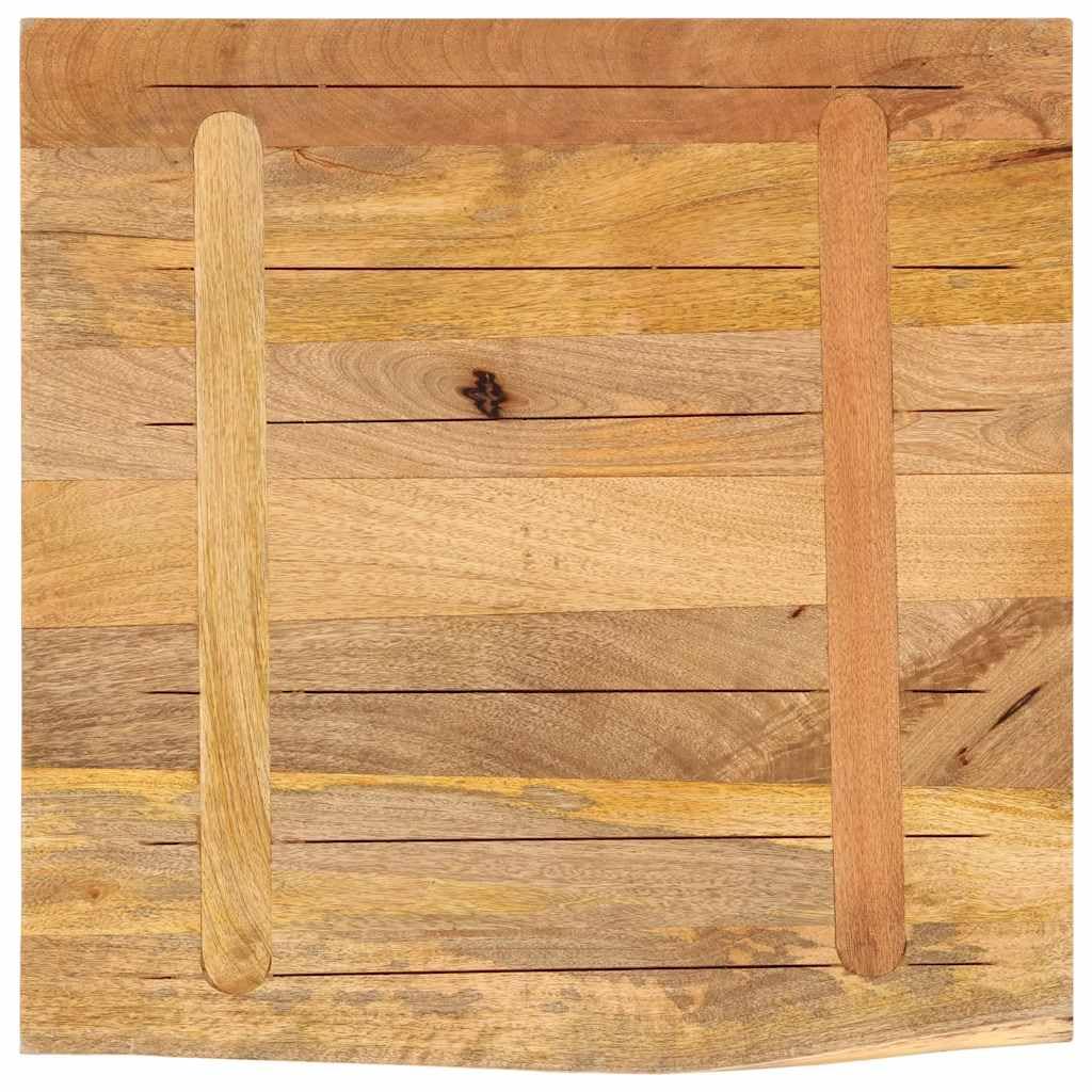 Piano da tavolo, 40 x 40 x 2,5 cm, bordo dell'albero, in legno massiccio, robusto, piano di lavoro per sala da pranzo, soggiorno, cucina, giardino, mobili di ricambio, fai da te, bricolage