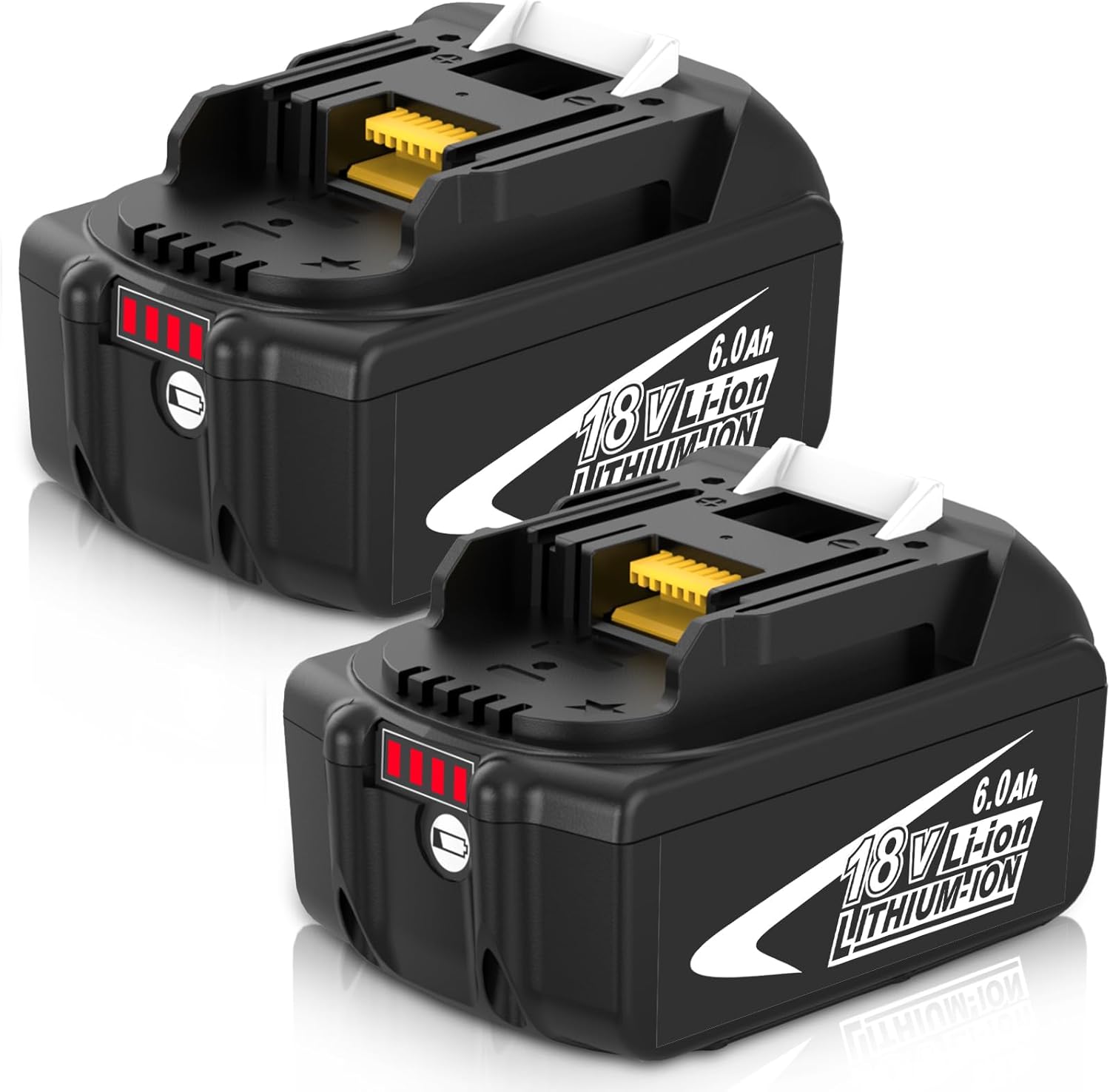 2Pack 18V 6000mAh BL1860B Batteries Replacement for Makita 18V Battery Lithium ion Compatible with Makita 18Volt LXT Battery BL1860 BL1850B BL1840B BL1830B BL1815 LXT400 Cordless Tools