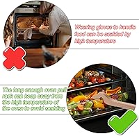 Vista 5 de Extractor de estante de horno de madera, práctico extractor de horno, herramienta empujadora para horno tostador, freidora de aire, evitar