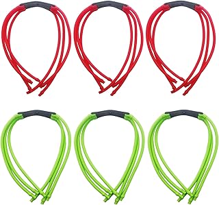 Elastic Rubber Tubular Bands in 3-Tube Design, 6 Pieces Slingshot Replacement Band Sets Heavy Pull Slingshot Bands Slingshot Replacement Tubing Sling Shot Tube