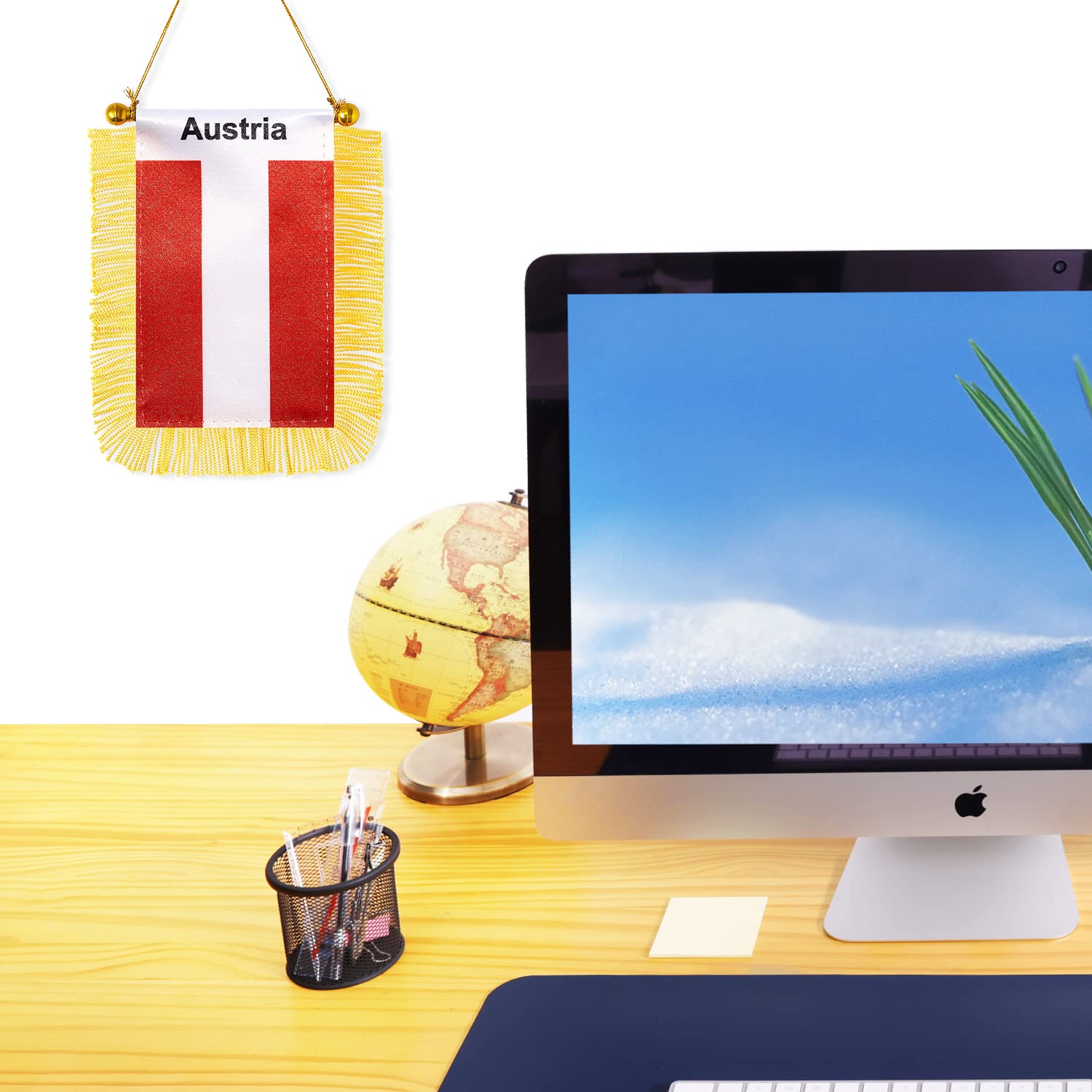 CANTENDO 2 Pack Austria Window Hanging Flag,Mini