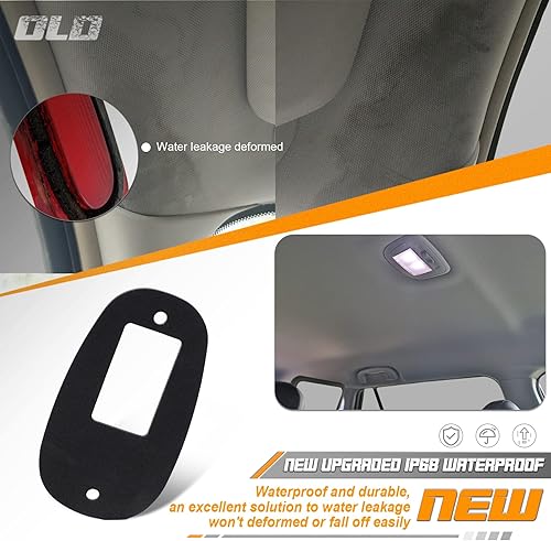 Miniatura 3 de HERCOO Junta de luz de marcador de cabina de techo, sello de lámpara compatible con Ram 1500 2500 3500 4500 5500 pickup 2003 a 2018, adhesivo de una