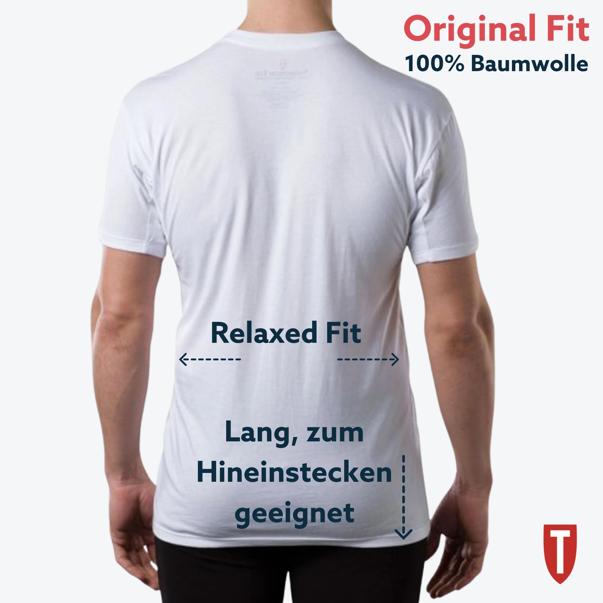 The Thompson Tee Anti-Schweiß Kurzarm-Unterhemd mit Achselschweiß-Polstern - Normale Passform