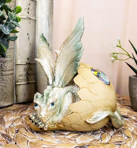 Miniatura 7 de Ebros - Estatua de huevo de dragón con piedra natal de junio, 5 pulgadas de alto, piedra natal de alejandrita de junio, símbolo de gema de dragón